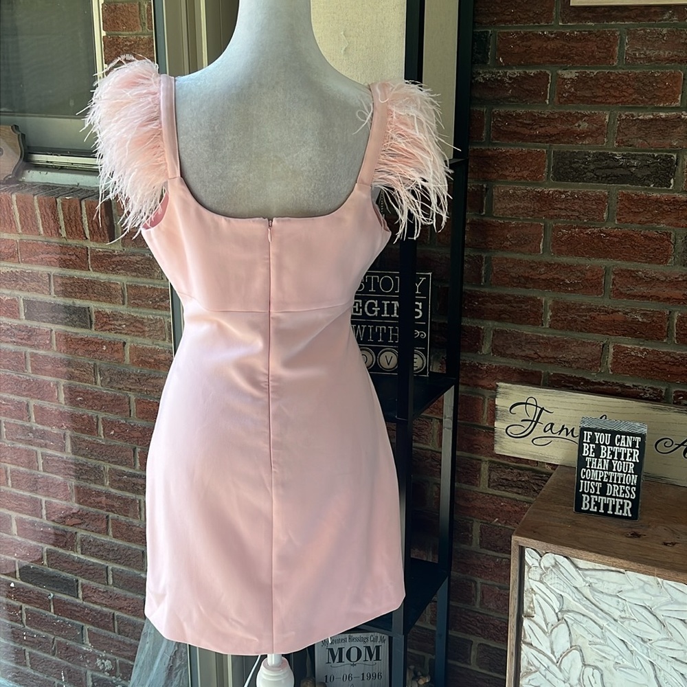 Likely Revolve Cameron Feather & Crystal Minidress Size 10 NWT - Picture 5 of 6